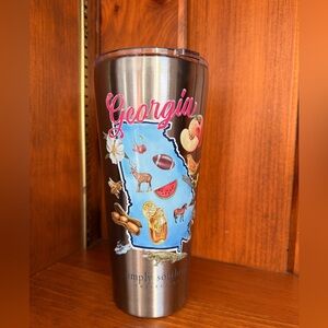 Simply Southern Georgia Tumbler - Blue and Silver